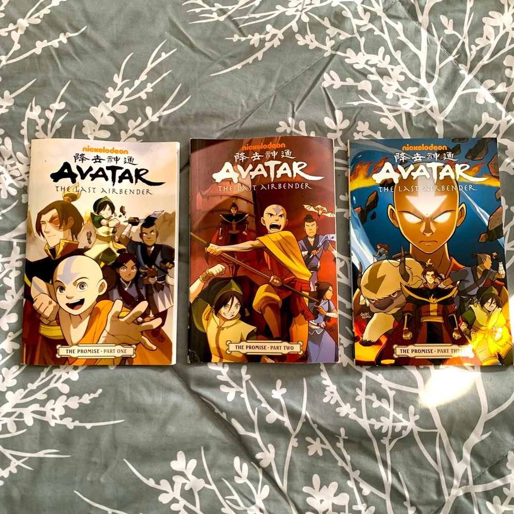 Avatar air bender the promise set books 1,2,3
